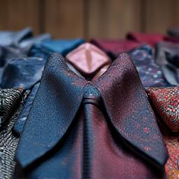 Collection of silk ties and pocket squares